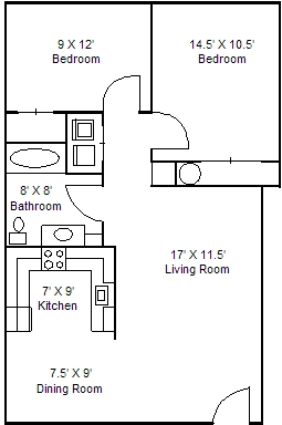 2BR/1BA - Stonehedge Court