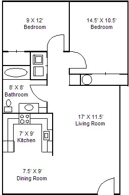 2HAB/1BA - Stonehedge Court