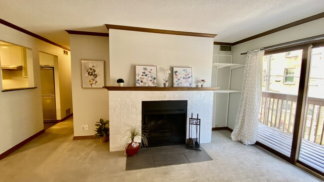 Living room with wood burning fireplace - 1720 3rd Ave S