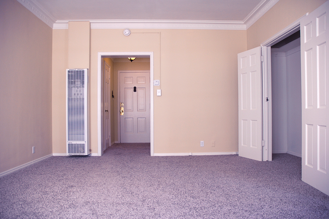 Main room looking at front door - 539 S Berendo St