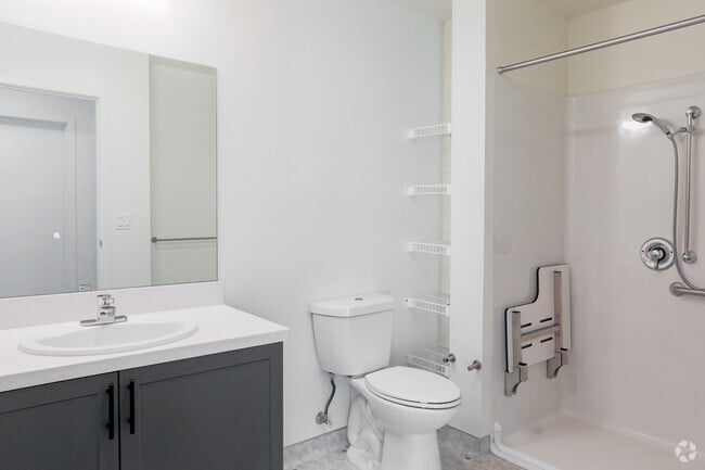 1BR, 1BA - 543SF - Bathroom - Vela Apartments