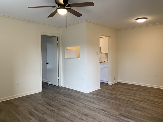 Living room and dining area - College Apartments