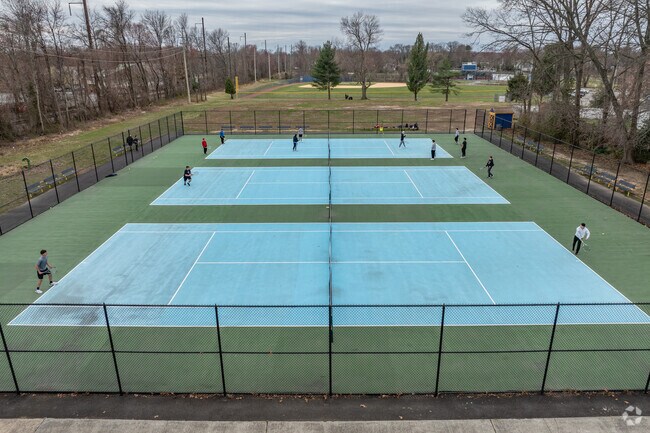 Residents in Spotswood enjoy playing tennis at Spotswood Memorial Park.