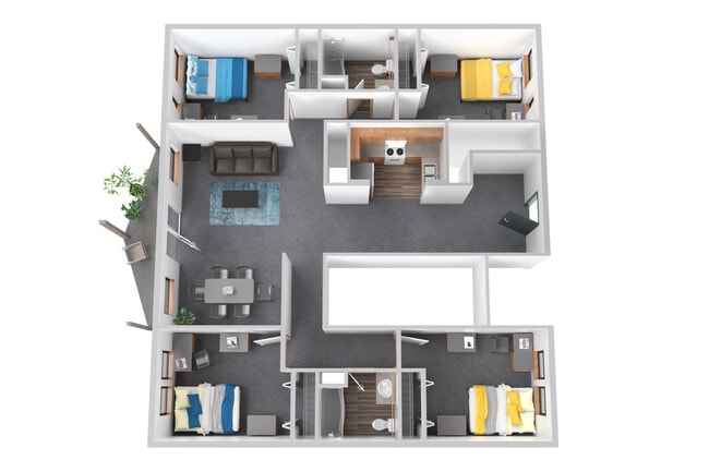 4 Bedroom Flat - Redstone Commons; Student Housing