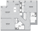2 Bed 2 Bath-B1-P