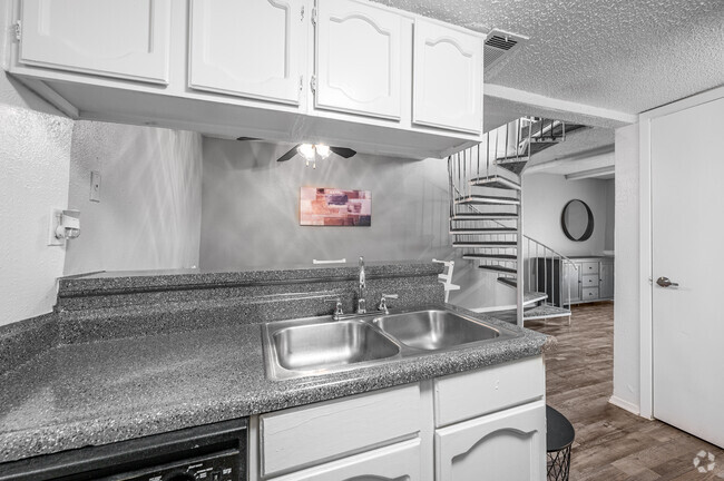 1BR, 1.5BA - 850SF - Woodside Villas Apartments