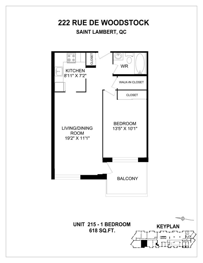 Plan d'étage - 222 Rue Woodstock