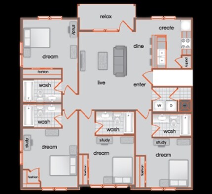 4 habitaciones y 4 baños - 7th Street Station