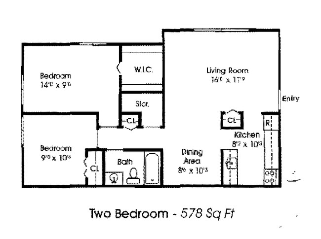 Plano de planta - Riverwood Apartments