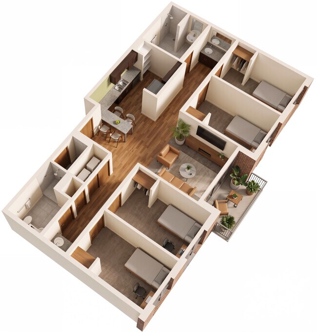 4_Bedroom-2_Bathroom-Balcony_copia[1] - The Draw at Sugarhouse Apartments