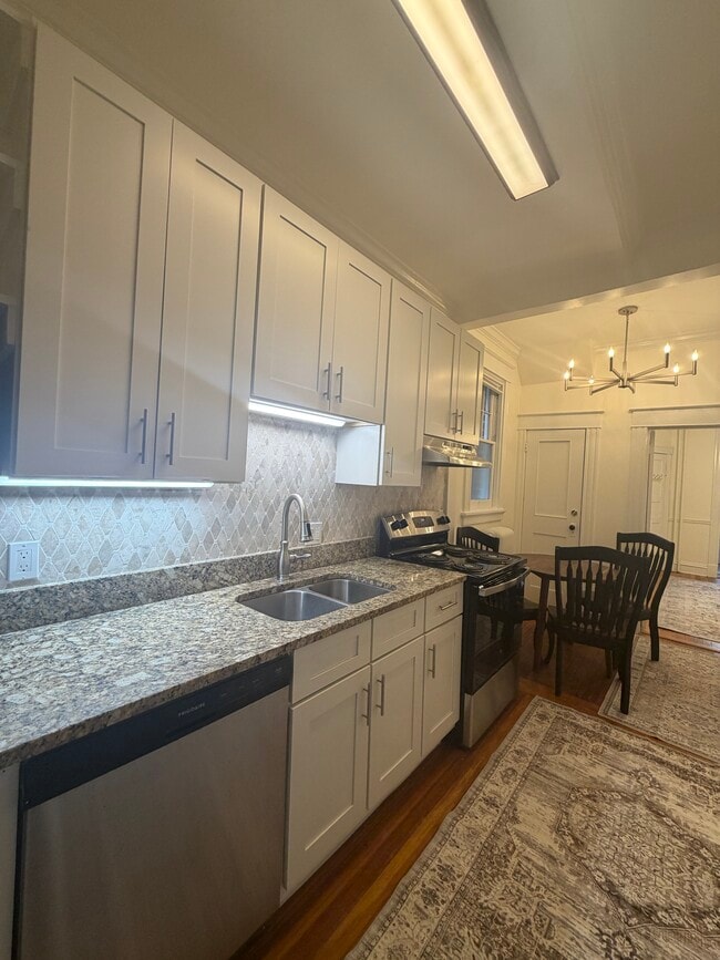 Granite counterops, marble backsplash - 2808 Floyd Ave Apartments