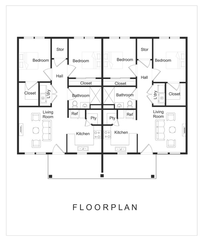 Plano del piso Ridgeview Heights-B - Ridgeview Heights