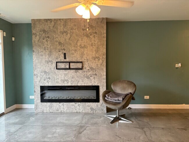Electric fireplace - 5905 S Indiana Ave