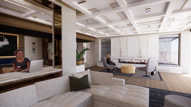 Salón social con chimenea - Vivienne