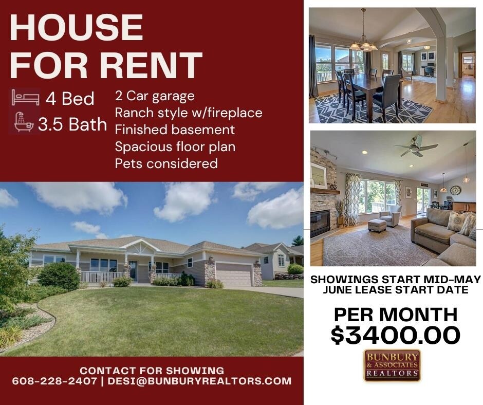 430 Matterhorn Dr, Verona, WI 53593 House Rental in Verona, WI