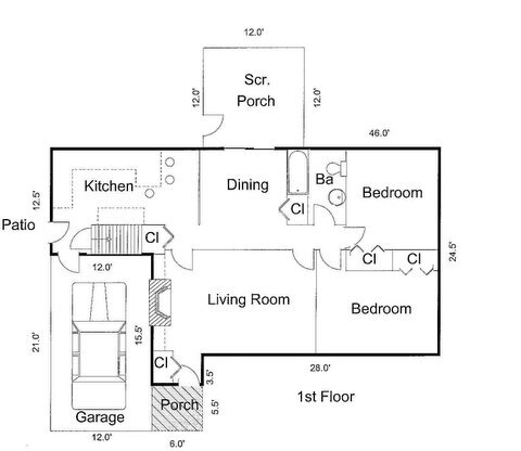 Layout of house - 44 Alder Lane