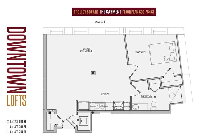 Garment Floor Plan - Downtown Lofts