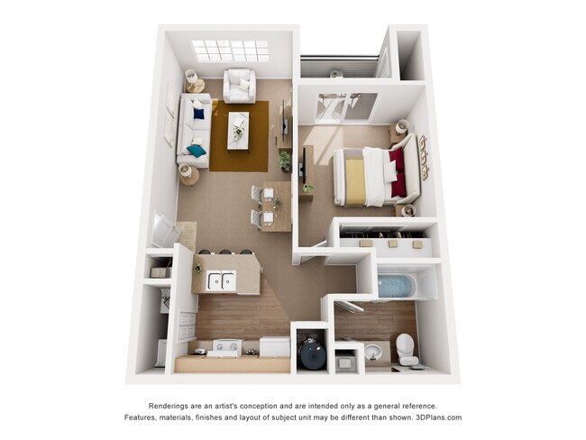 1 dormitorio - River Rock Apartments