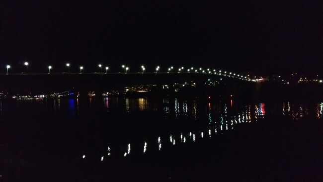 Manette Bridge from Balcony at Night. Enjoy bridge firework display from your own deck. - 1127 Wheaton Way, C-1