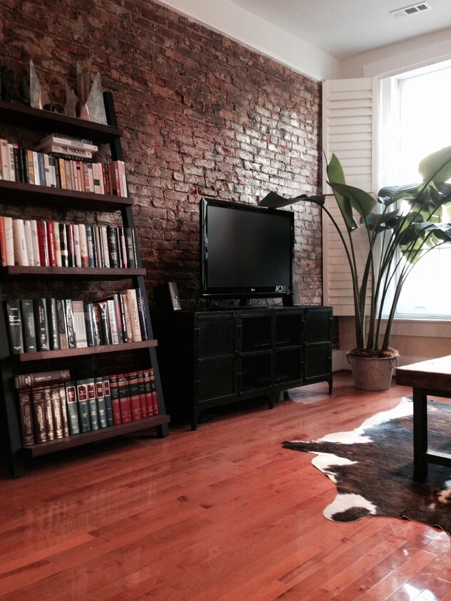 Exposed brick in living room - 1118 10th St NW