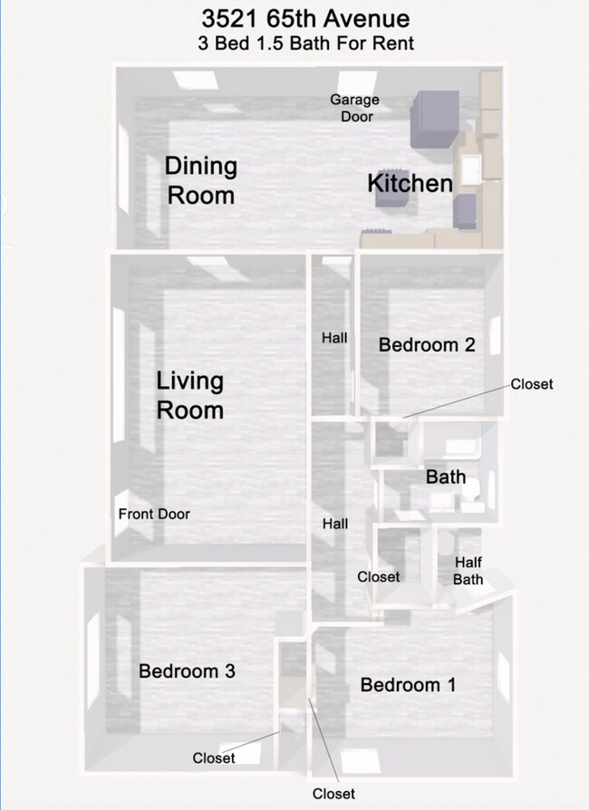 Photo - 3 Bed 1.5 Bath House for Rent