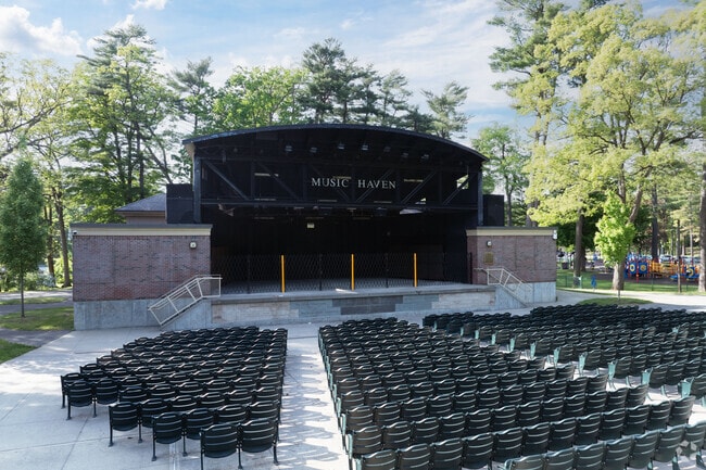 Music Haven is a seasonal performance space within Central Park for locals to enjoy.