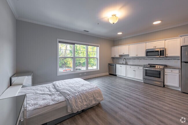 Cedar Village - Estudio, 521 pies cuadrados - Cocina y sala de estar - Cedar Village at Carroll's