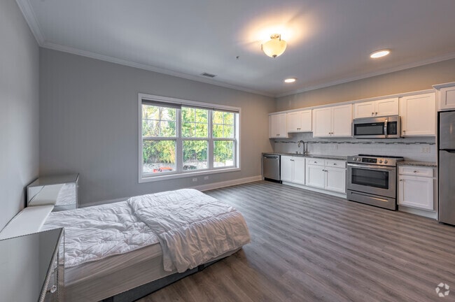 Cedar Village -Studio, 521SF - Kitchen & Living Room - Cedar Village at Carroll's