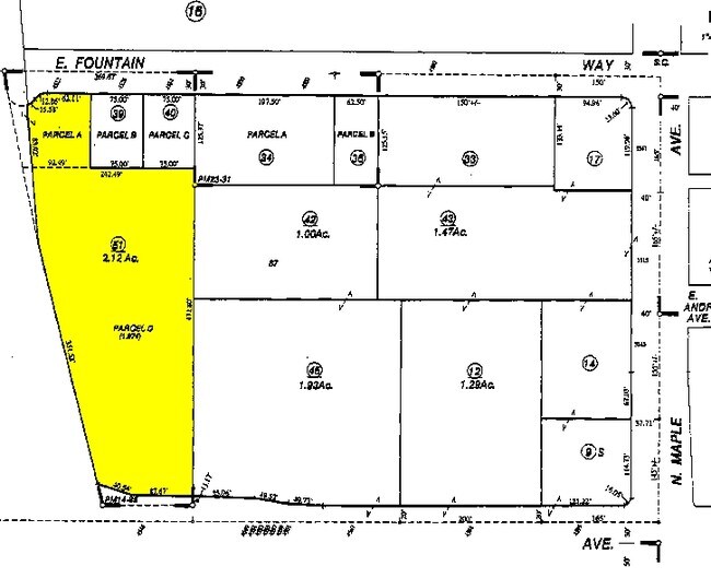 Mapa de la parcela - Las Villas Apartments