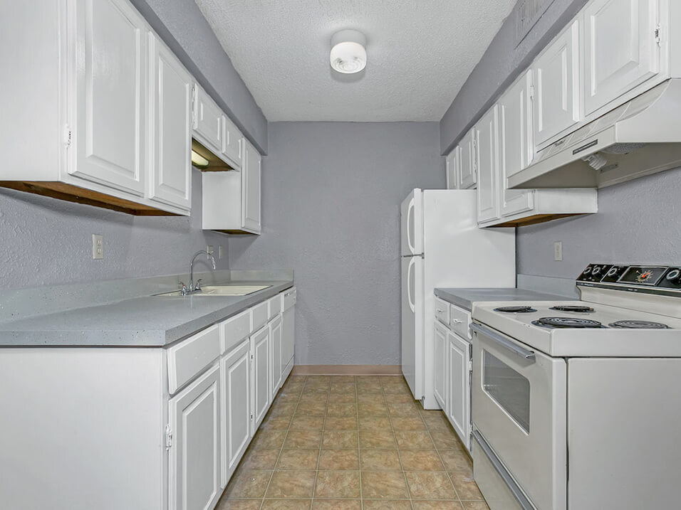 All White Appliances & Cabinetry - Mt. Carmel Village Apartments