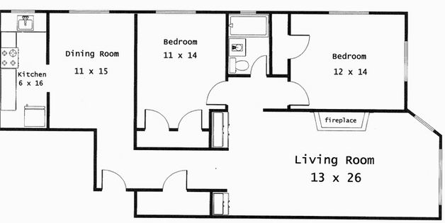 2BR/1BA - The Drake