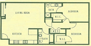 2BR/2BA - Evergreen Park Apartments