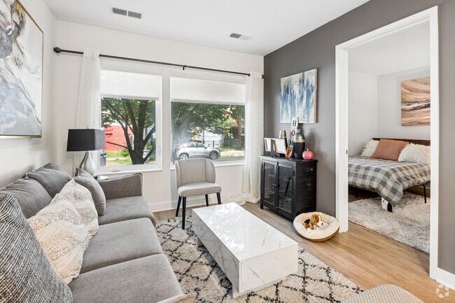 2BR, 1BA - 513SF - Living Room - Hendrix Apartments
