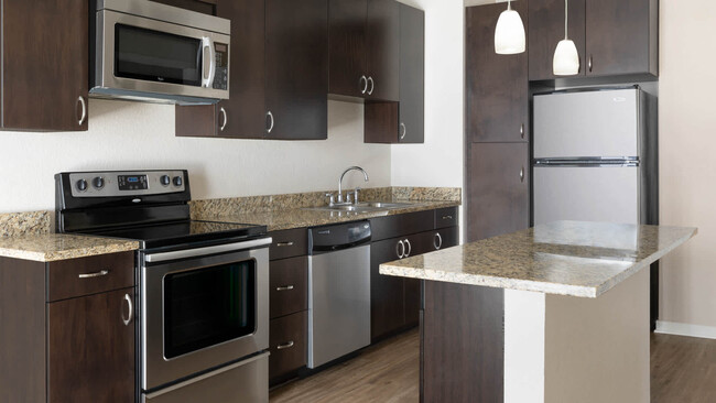 Kitchen with Stainless Steel Appliances - Arbour Square