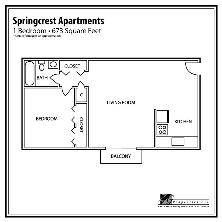 Springcrest Apartments – 1 Bedroom Apartment