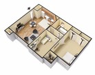 2 Bedroom, 1 Bath