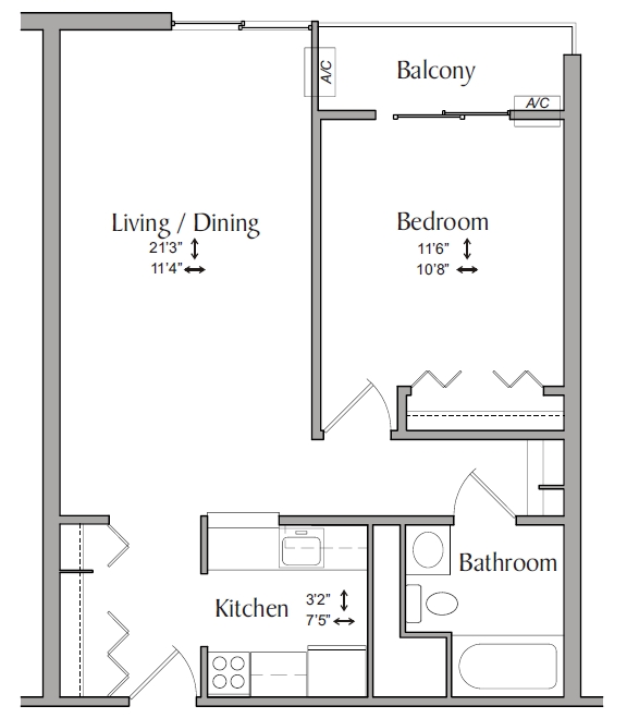 1HAB/1BA - Inwood House