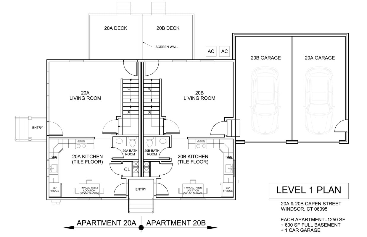 1st Floor Plan - 20 Capen St