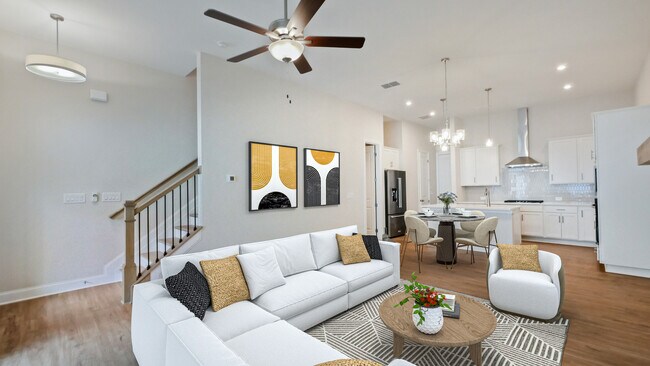 Virtually Staged Living Area - 726 Stickley Oak Way