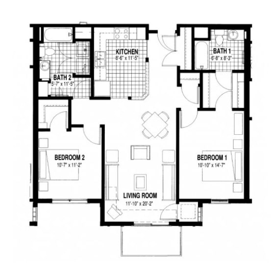 2br/2ba - Oak Grove Senior Residence