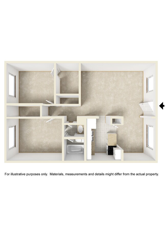 Floorplan - Three Spruce Apartments