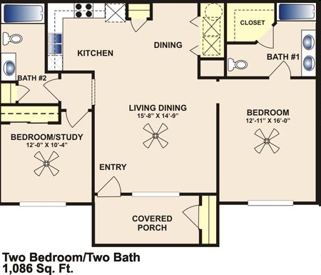 2BR/2BA - Maplewood Crossing Apartments