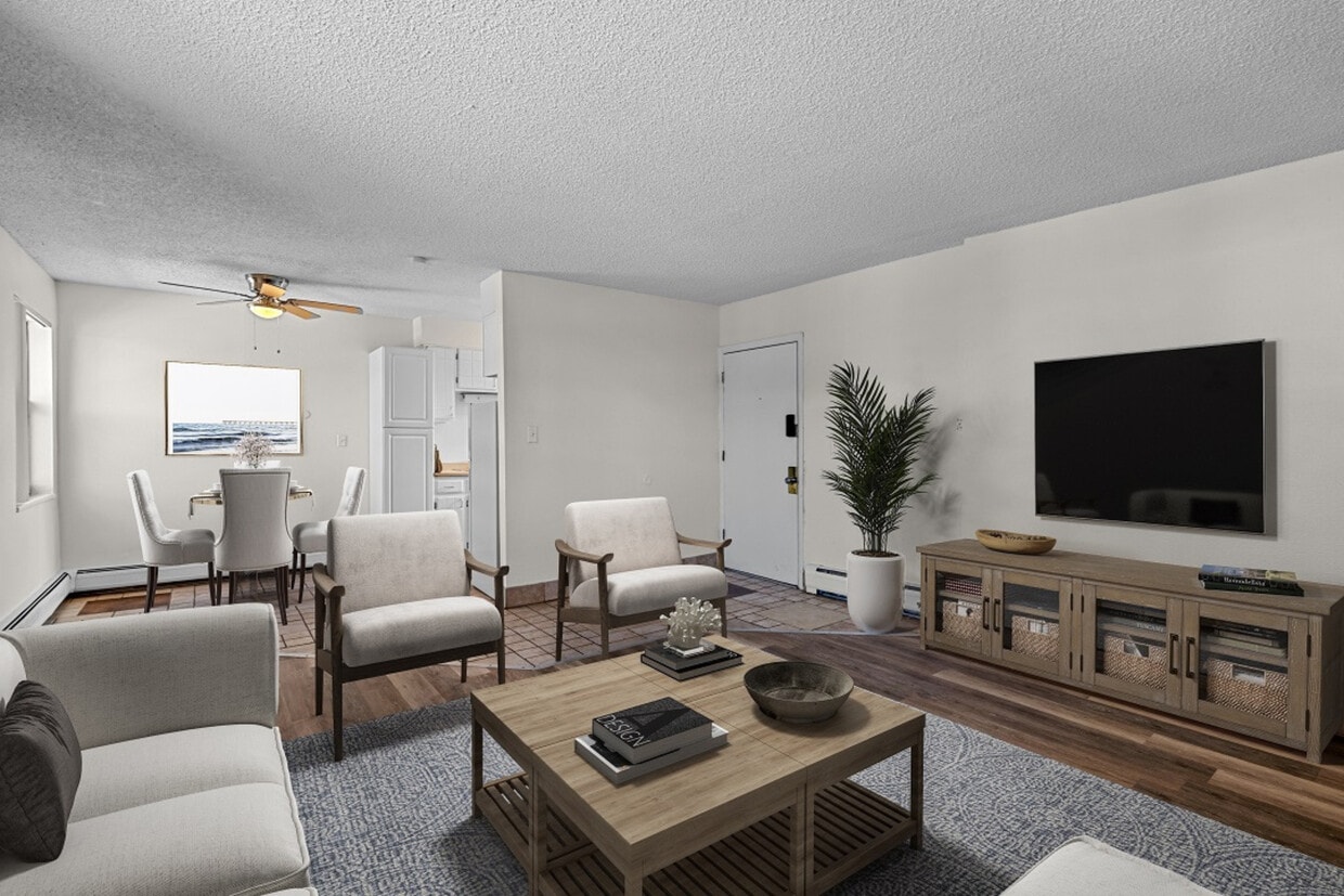 2 BR, 1 BA - Living Room - Flats at Fitz