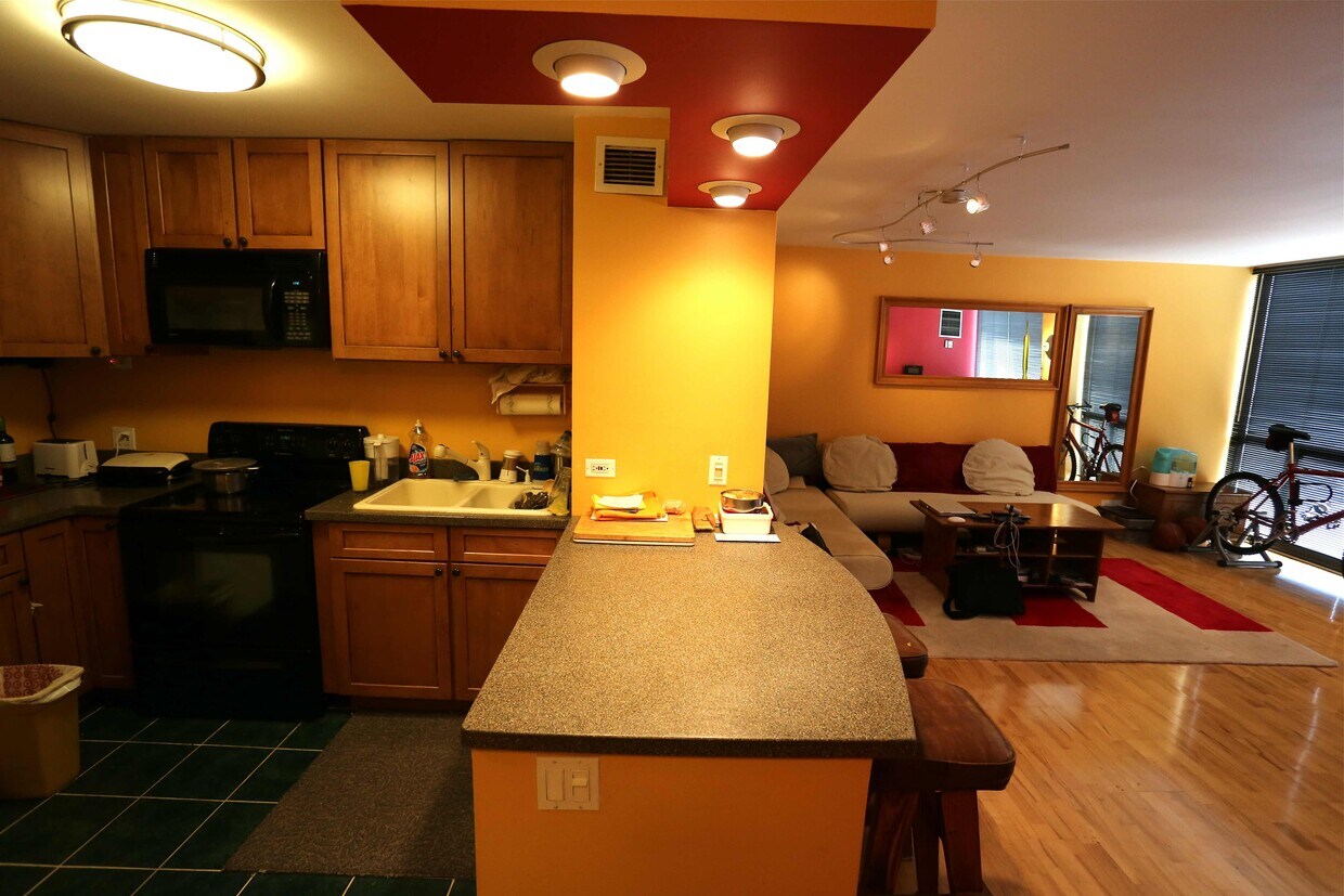 kitchen/living room - 4343 N CLARENDON Ave
