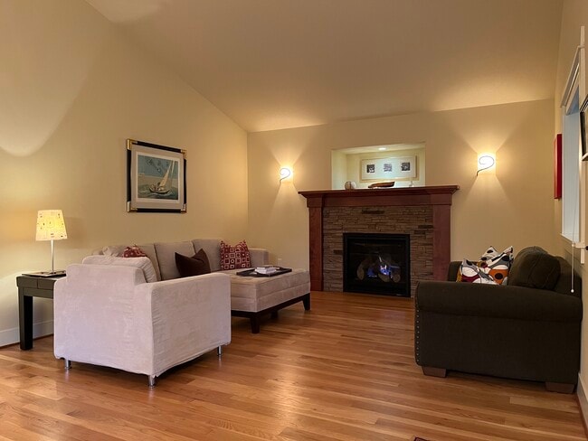 Gas fireplace easily operated by switch - 15300 NW Fair Acres Dr