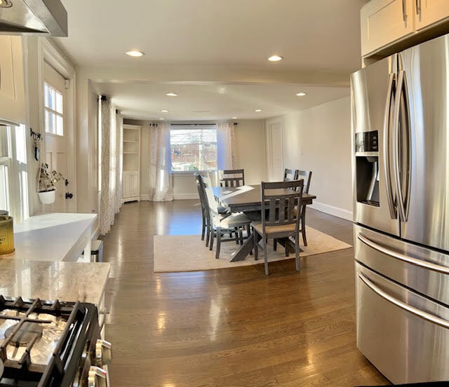 Dining area/Living Room from Kitchen - 556 Salem St
