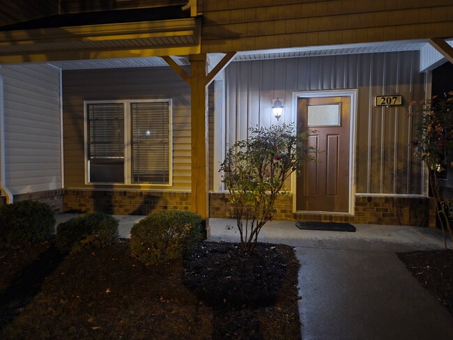 Twilight shot front - 207 Portico St Townhome