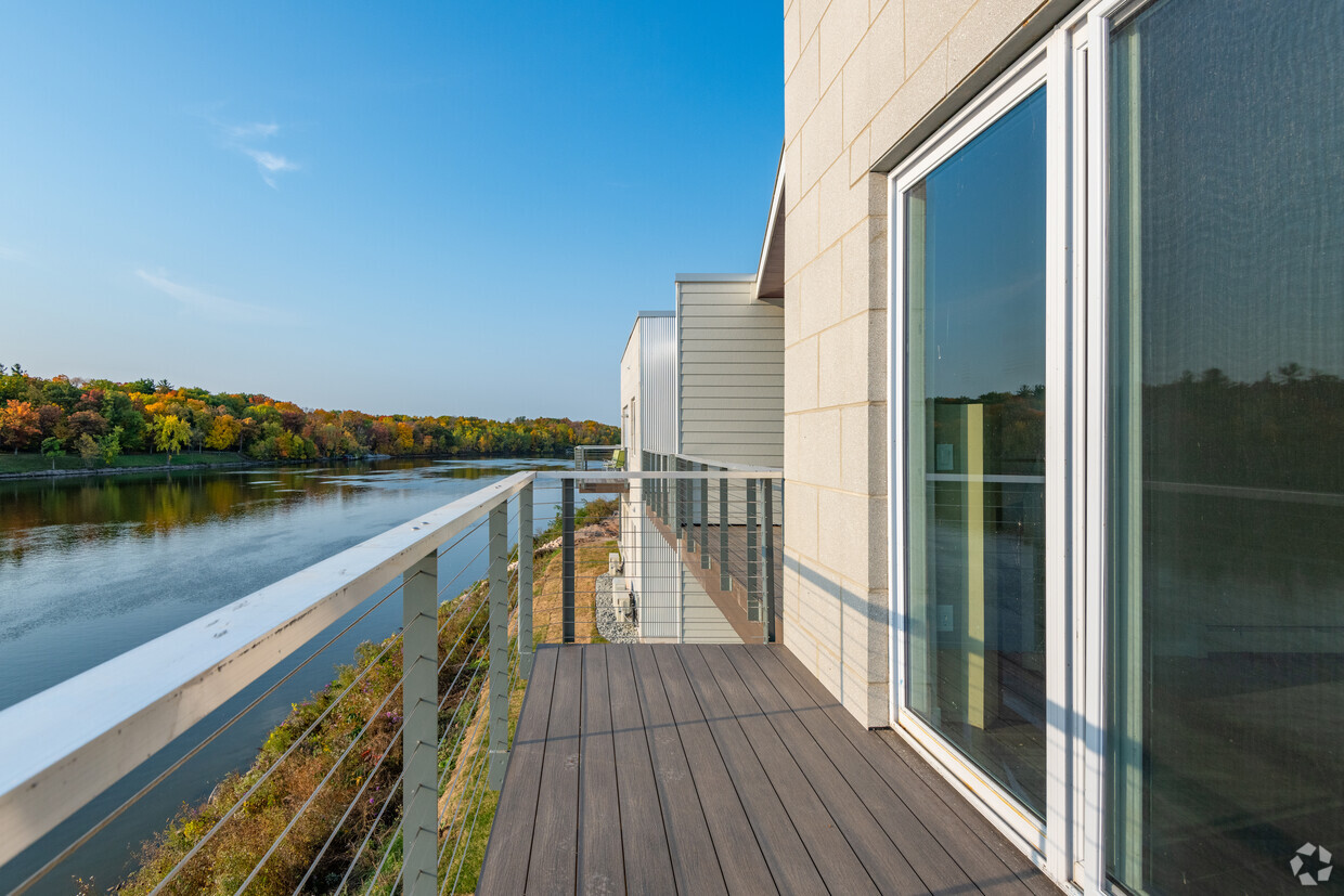 Balcony View of the Fox River - THE CURRENT of the Fox Wrightstown