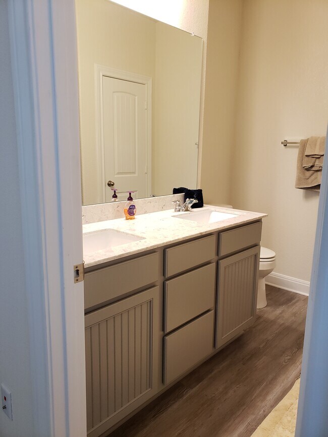Master Bath Double Sink vanity with oversized tub and shower - 2471 Sunrise Rd