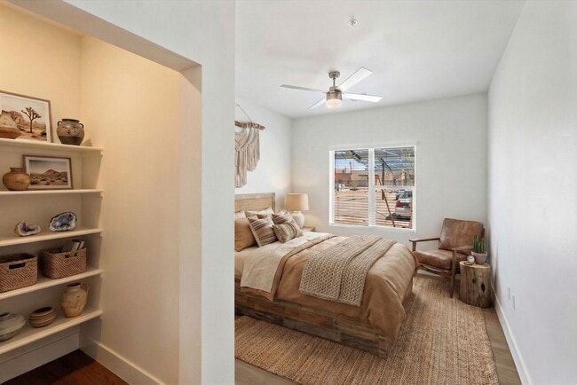 Staged Master Bedroom - Alma Apartments